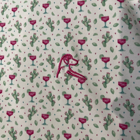 Rhoback White and Pink Polo Shirt - Picture 2 of 4